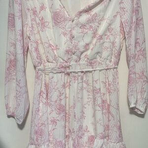 Joie Floral Pink and White Dress
